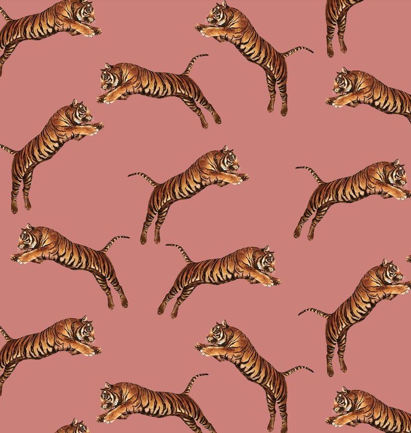 Pouncing Tiger Wallpaper - 3 Colours