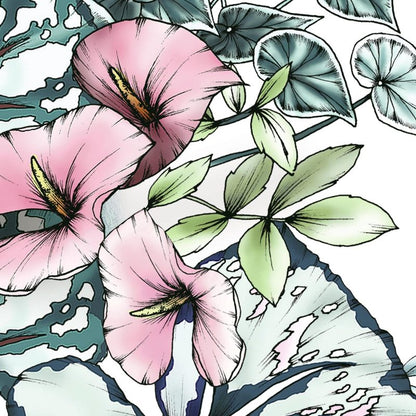 Jungle Typoflora Mural Wallpaper - 4 Colours