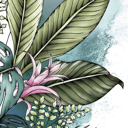 Jungle Typoflora Mural Wallpaper - 4 Colours