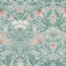 Vintage Floral Wallpaper - Soft Teal  - Last 5 Rolls
