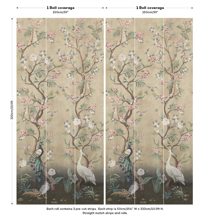 Kubla Khan Hybrid Mural Wallpaper - 6 Colours