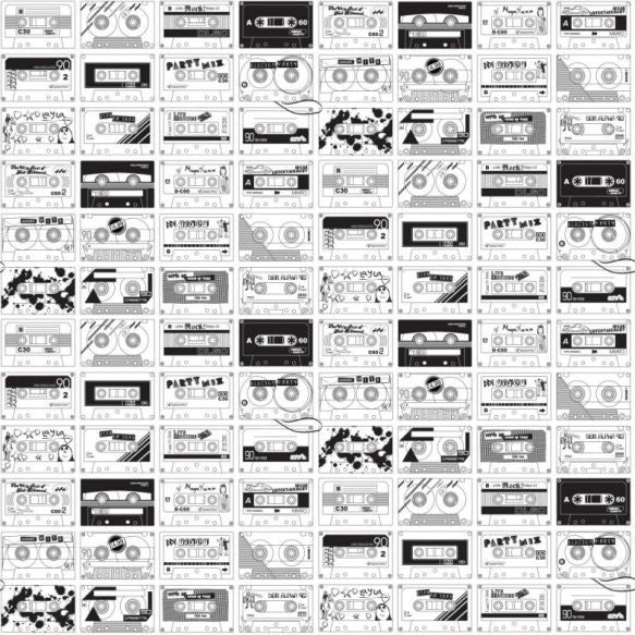 C60 Tape Cassette Wallpaper - 2 Colours