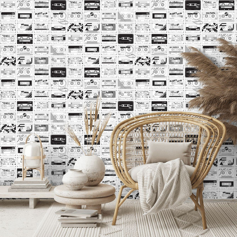 C60 Tape Cassette Wallpaper - 2 Colours