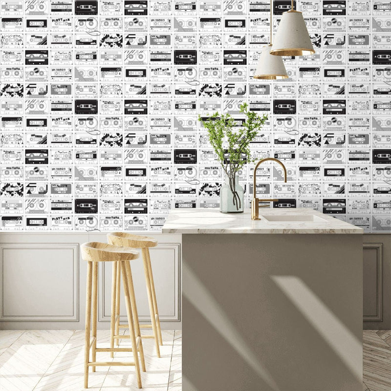 C60 Tape Cassette Wallpaper - 2 Colours