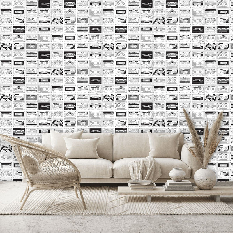 C60 Tape Cassette Wallpaper - 2 Colours
