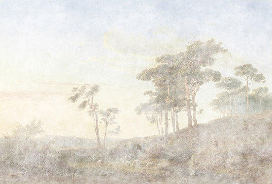 Romantic Grove Mural Wallpaper - Soft Pastel