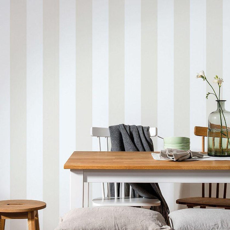 White on sale striped wallpaper